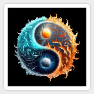 Ice and Fire, Sun and Moon Sticker